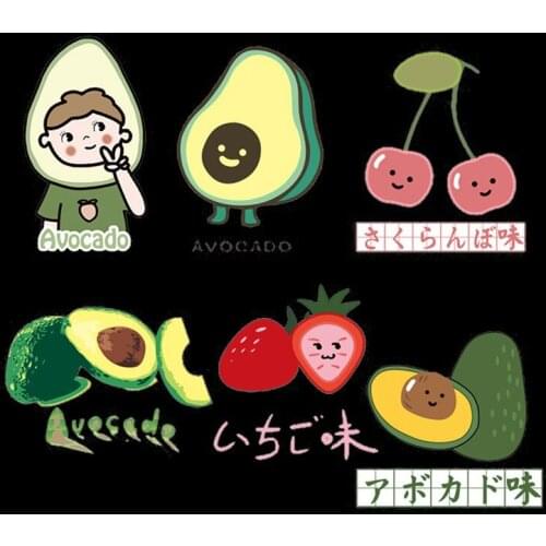 Iron on Transfer Vinyl Heat Transfers For Clothes T shirt Cute Strawberry Ice Cream Fruit Cartoon Patch Kids Applique DIY Decor