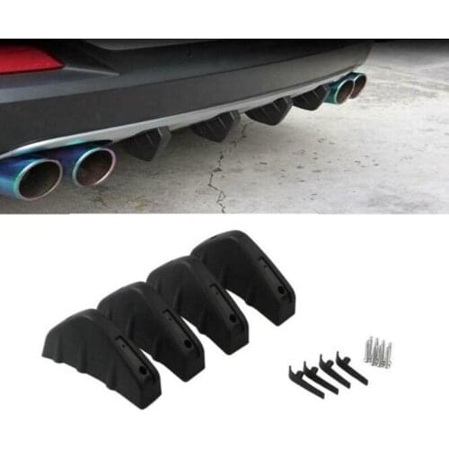 4pc Universal Car Rear Bumper Cast Shark Spoiler For Alfa Romeo 147 156 159 Alfetta Berlina Brera Mito Giulia Milano