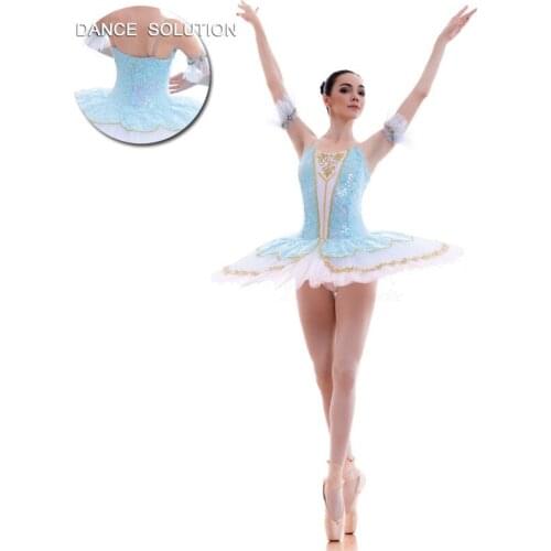 Hot Pink or Blue Pre-Professional Ballet Dance Tutus for Girls and Women Performance Stiff Tulle Pancake Tutu Dress BLL015