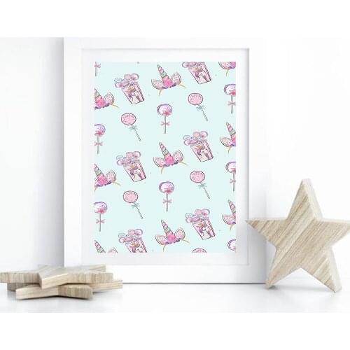 Funny unicorn Wall Posters And Prints Painting Wall Picture Bathroom Decor Wall Decor Picture