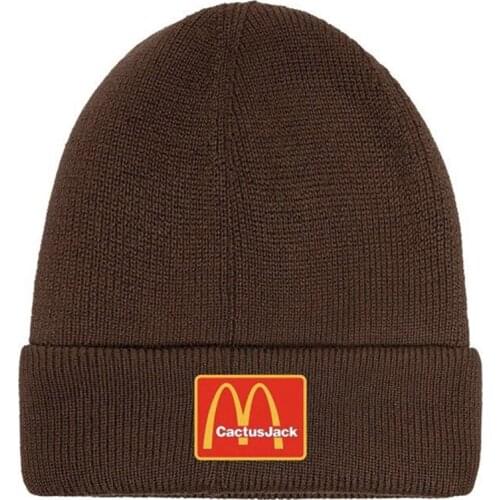 Travis Scott Cactus Jack I'm Lovin It Beanie Cotton M Embroidery Winter Knitting Hat Skullies Coffee Ski Cap