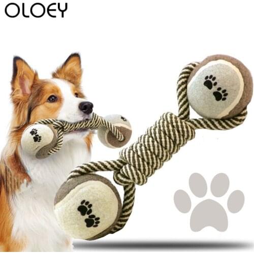 1 Pcs Pets Dog Chew Toys Teeth Clean Cotton Rope Bite Resistant Outdoor Traning For Puppy Dogs Interactive Toy Pet Supplies