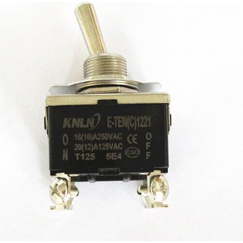 1pc E-TEN1221 12MM 4 Pin SPST 4 Terminal ON-OFF 16A 250V 20A 125V/AC Toggle Switch TEN1221