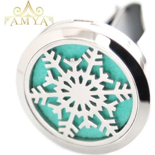 10PCS AMYA Jewelry 30mm Diffuser 316 Stainless Steel Car Aroma Locket Essential Oil Car Diffuser Lockets Free 40Pcs Felt Pads