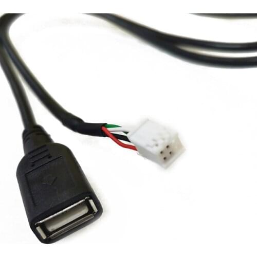X7AE 2pcs 4Pin+6Pin Connector USB cable for Car Radio Stereo 1M USB Cable USB Adapter