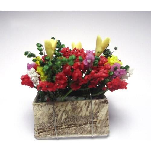 30PCS/LOT Wholesale DIY Dollhouse Accessories 1:12 Miniature Flower Lot