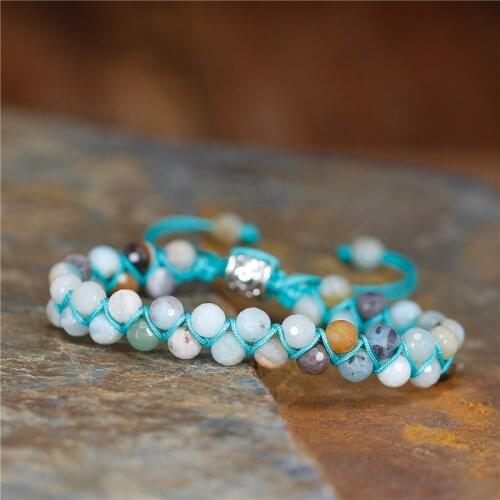 Women Wrap Bracelet Unique Natural Stones BOHO Braided Cuff Bracelet Stackable Friendship Bracelets Fine Jewelry Dropshipping