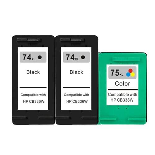 CISSPLAZA 3x compatible for HP 74XL 75XL for C4280 C5280 C5360 D4270 D4280 J5730 C4580 C5250 C5280 C5500 D5360