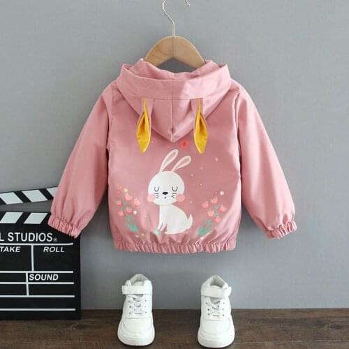 2021 Spring Autumn New Long Sleeve Hooded Childrens Clothing From 1 To 6 Years Kids Coat Cardigans For Baby Girl Trench Jacket
