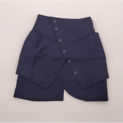 Getspring Women Skirt Irregular Mini Skirts Vintage High Waist Asymmetrical Skirts Fashion Fake Two All Match Skirt Autumn 2021