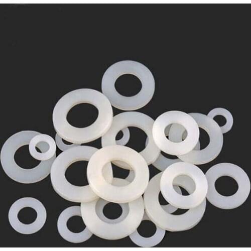 109pcs inside diameter 2mm polyester white nylon washer Insulation plastic thin gasket 3.8mm-4mm outer DIA 0.1mm-0.5mm thick