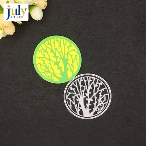 Julyarts Cutting Dies Silver Tree of Life Embossing Stencil DIY Scrapbook Paper Album for Handwork Creative New Dies