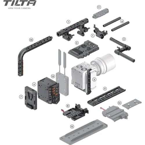 Pre-order TILTA ESR-T02-B DSMC2 Rig Cage Advanced RED I/O module For RED DSMC2 RED RAVEN WEAPON SCARLET-W Power Plate SDI HDMI