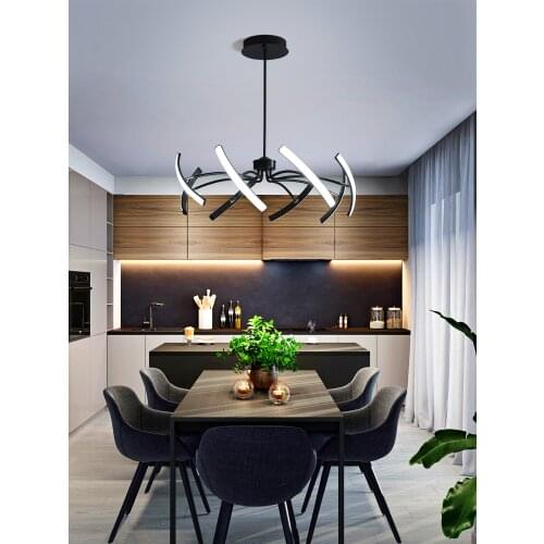 Matte Finished Modern Chandelier For Living Room Decoration Kitchen Bedroom Study Adjustable Light Decorative Led Ceiling Lamps