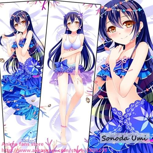 Cute Japanese Anime Pillowcase Love Live! Sonoda Umi Mermaid Lovely Kawaii Hugging Body Pillow Case