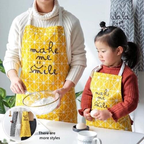 20Fashion adjustable apron men and women cotton and linen anti-fouling oil-proof cleaning apron suitable for cooking baking