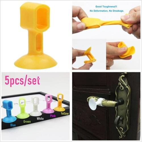 Newly Perforation Free Silicone Door Stoppers Anti-Collision Door Handle Doorknob Bumper