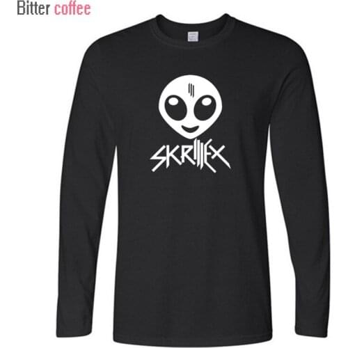 Autumn and Wint Nwe Skrillex T NShirts Men Rock Band Printed T Shirt Men Top Quality Cotton Mens Long Sleeve Funny Tops & Tees
