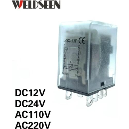 Intermediate Electromagnetic Relay 8Pins 10A Silver Contact JQX-13F/2Z 12V 24V 110V 220V
