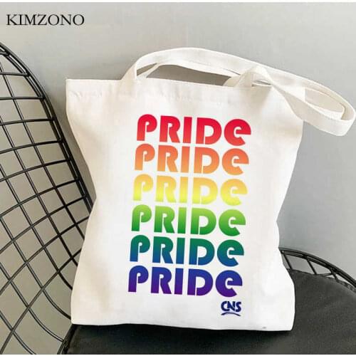 Lgbt Pride Rainbow shopping bag recycle bag jute bag shopper tote handbag eco bag sac cabas string reusable net sacolas