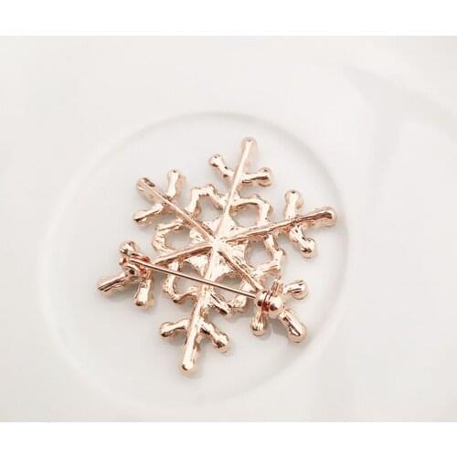 Sale Lady Fashion Pins Charming Crystal Rhinestones Brooch Unicorn Large Snowflake Brooch Pins Jewelry Broches