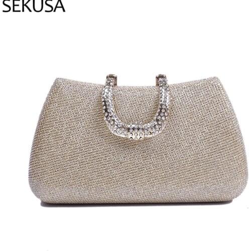 Diamonds Luxury Women Evening Bags Sequind Ladies Day Clutch With Chain Shoulder Handbags Purse
