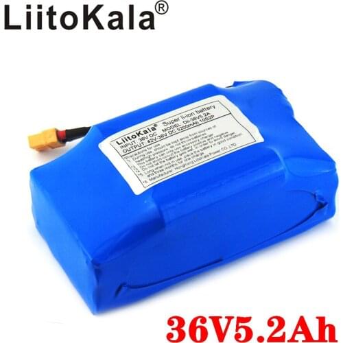 LiitoKala 36V 4.4ah 5.2Ah high drain 2 wheel electric scooter self balancing lithium battery pack for Self-balancing Fits 6.5"