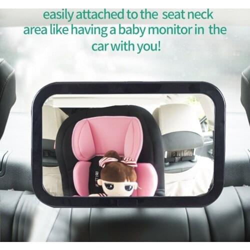 Interior Rearview Mirror Baby Safety Car Sight Glass Childrens Safety Seat Viewer Sight Glass White Box