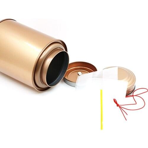 Xin Jia Yi Packaging Black Metal Box Double Lid Cosmetics Round Shape Large Size Handmade Tea Gift Tin Box Eco Tin Can Supplier