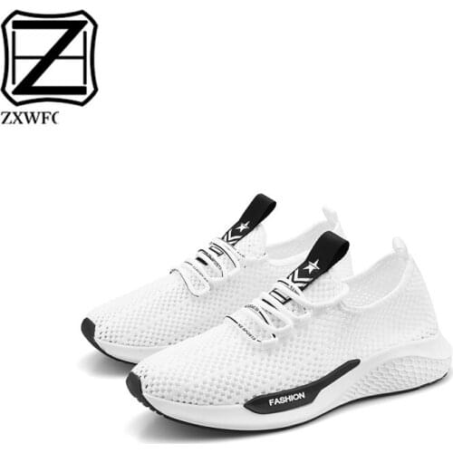 ZXWFOBEY Mens Womens Trainers Comfortable Outdoor Sport Shoes Lightweight Breathable Running Sneakers Couple Mesh Beach