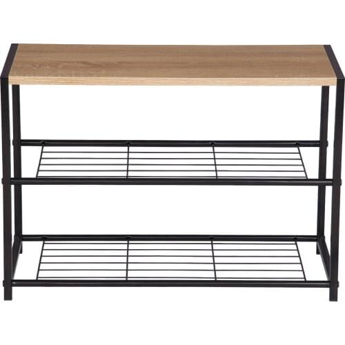 1PC 2 Tiers Shoe Rack Storage Cabinet for About 6 Pairs of Shoes MDF Metal Bathroom Storage Shelf Home Organizer Accessories