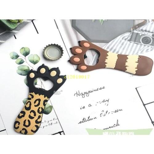 300pcs Magnet Cat Paw Claw Shaped Bottle Opener Cute Bar Tool Glass Beer Bottle Opener Corkscrew Kitchen Bar Tools Fridge Magnet