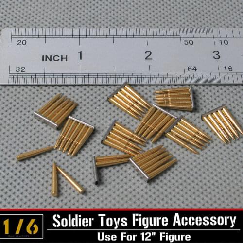 5pcs 1:6 Scale 98K Gun Bullets 7.92*57 mm Rifle Accessories Model Fit 12" Figure Action