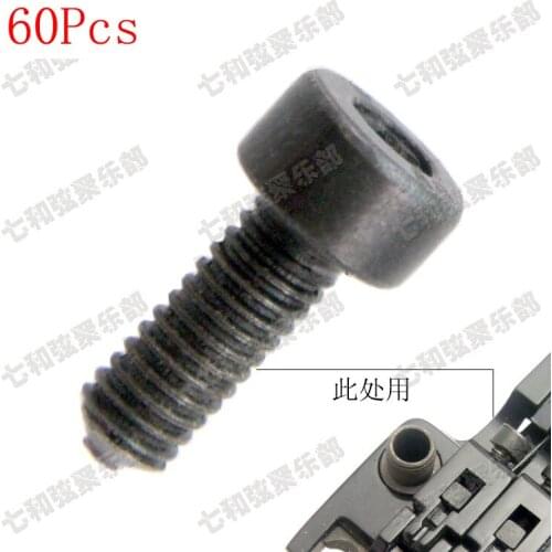 60 Pcs Electric Guitar Double Locking Tremolo Bridge Saddles Locking String Hexagon screws M4*13.9mm