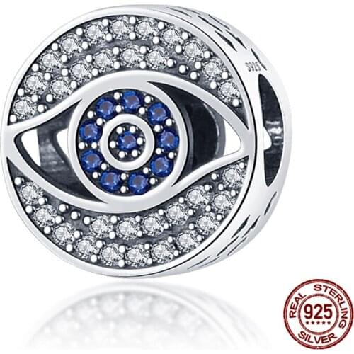 Authentic 925 Sterling Silver Dan Fengyan Blue Beads Fit Original 3mm Bracelet&Bangle Making Fashion DIY Jewelry For Women