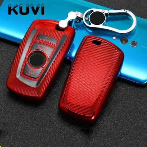 Car Styling Auto Carbon Fiber Tpu Key Cover Shell Case for Bmw New 1 3 4 5 6 7 Series F10 F20 F30 E60 E90 E46 G30 Accessories