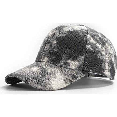 Spring And Summer Womens Baseball Cap Cotton Tie Dye Pattern Baseball Cap Simple Sunshade Mens And Womens Hat Fashion Hats