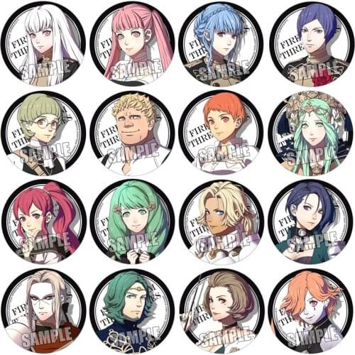 16 Pcs Brooch Badge Fire Emblem: Three Houses Dimitri Alexandre Claude von Regan Edelgard von fresberg Cosplay Prop Kids Emblem