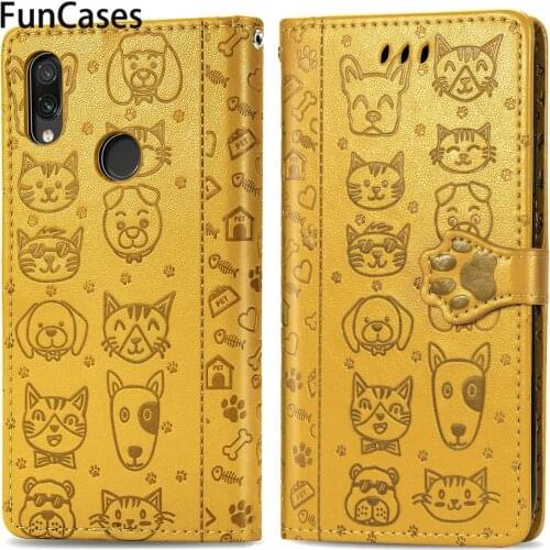 Cartoon Dog PU Leather Flip Case For cover Redmi Note 7S Phone Cases Covers Xiaomi Redmi phone case Note 7 Bag Coques hongmi