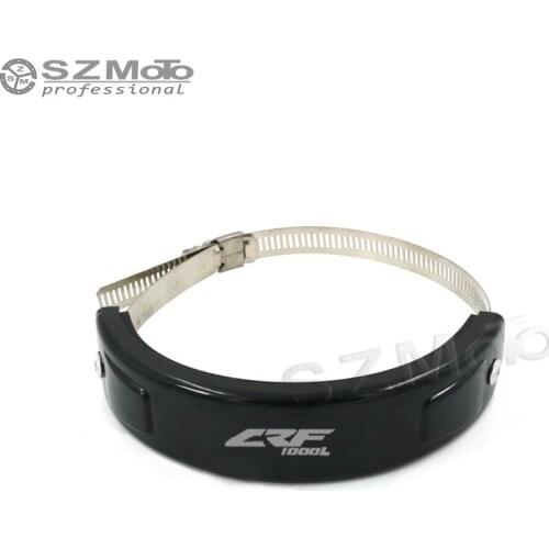 For HONDA CRF1000L CRF1000 Silencer Round Oval Exhaust Protector Can Cover SILICONE Motorcycle Scope 100MM-140MM Protect LOGO
