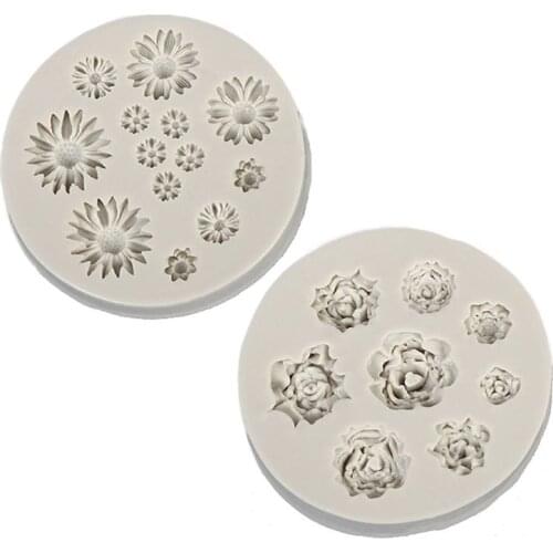 Handmade Floral Resin Mold Rose Flower Daisy Flower Pendant Silicone Mold Resin Casting Mold Jewelry Making Art Crafts