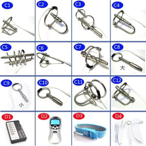 Stainless Steel Electrical Stimulate Urethral Dilator Masturbation Rod, Urinary Plug Catheter, Penis Plug, Adult Game A243