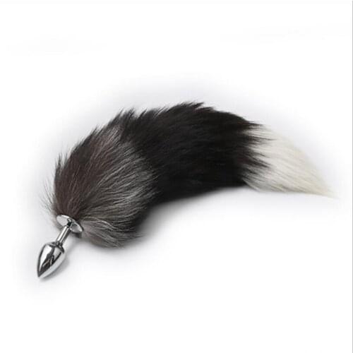 Tail Anal Plug Adult Games Stainless steel Anal Bead Butt Plug Stimulator Sex Products Flirting Toys For Women S0885