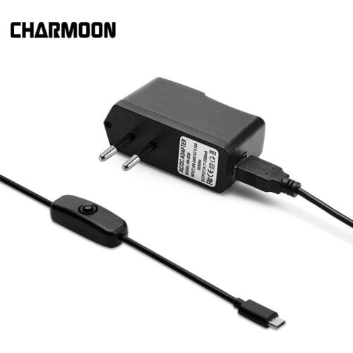 5V 2.5A For Raspberry Pi 3 Model B+ Micro USB Charger Power Adapter Cable with On/Off Switch For Raspberry pi 3 2