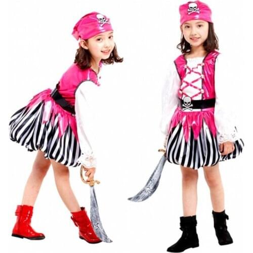 Holiday Halloween Party Pirate Costumes Boys Cosplay Costume For Children Captain Jack With Hat Costumes For Kids Children