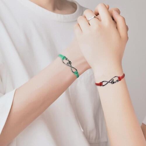 Hot Sale 8 Word Bracelet Velvet Simple Fashionable Love Forever Bracelets Zinc Alloy For Women Bracelet Jewelry