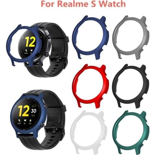 Fashion Matte Protective Case For Realme Watch S Cover Series PC Bumper Hard Shell For Realme Watch S Strap Replacement Cover