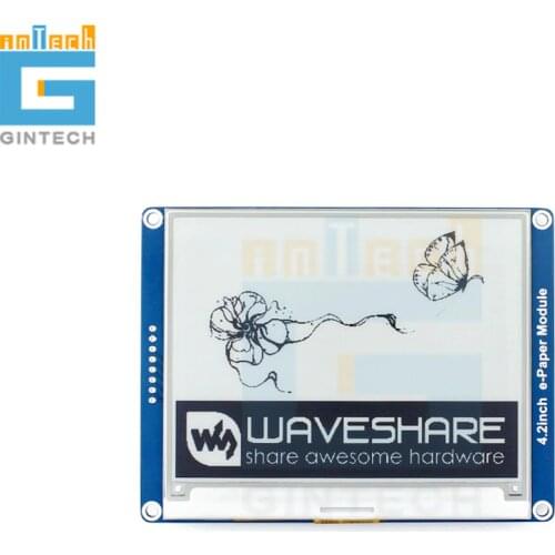 400x300, 4.2inch E-Ink display module SPI interface for Raspberry/Jetson Nano/Arduino/Nucleo 4.2inch e-Paper Module