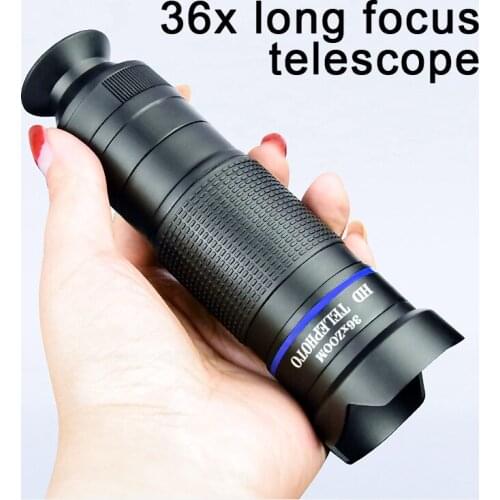 4K 36X Super Tele Zoom Monocular Telescope Portable Mobile Telephone Camera Lens 9999M Watch the concert competition outdoors