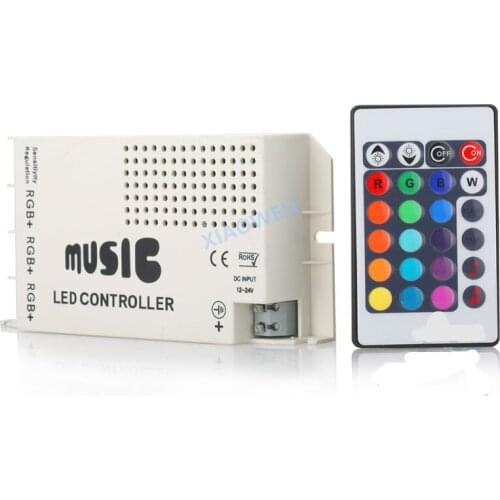 LED Controler 24 Keys 12-24V Wireless IR Remote Control LED Music Sound Control RGB led Controller Dimmer for RGB LED Strips